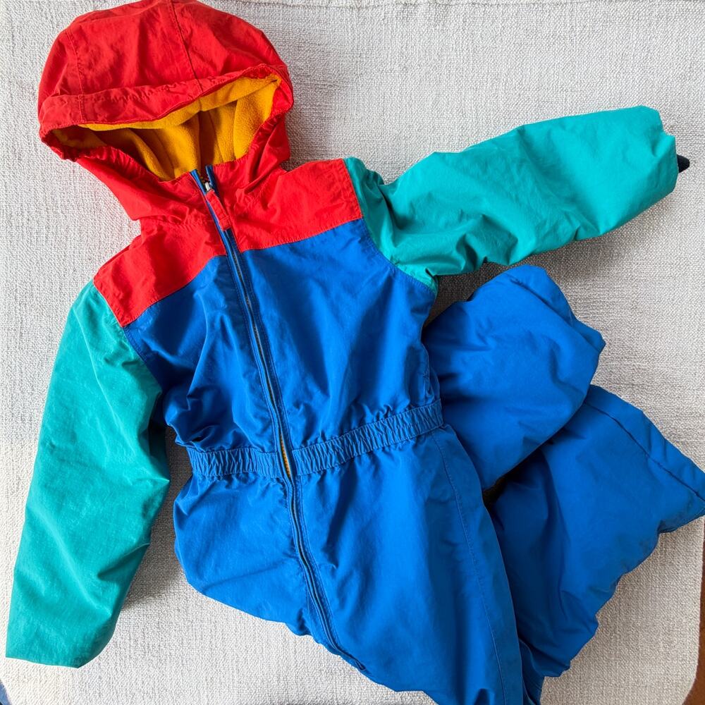 Lands End Color Block Snowsuit VGUC 5